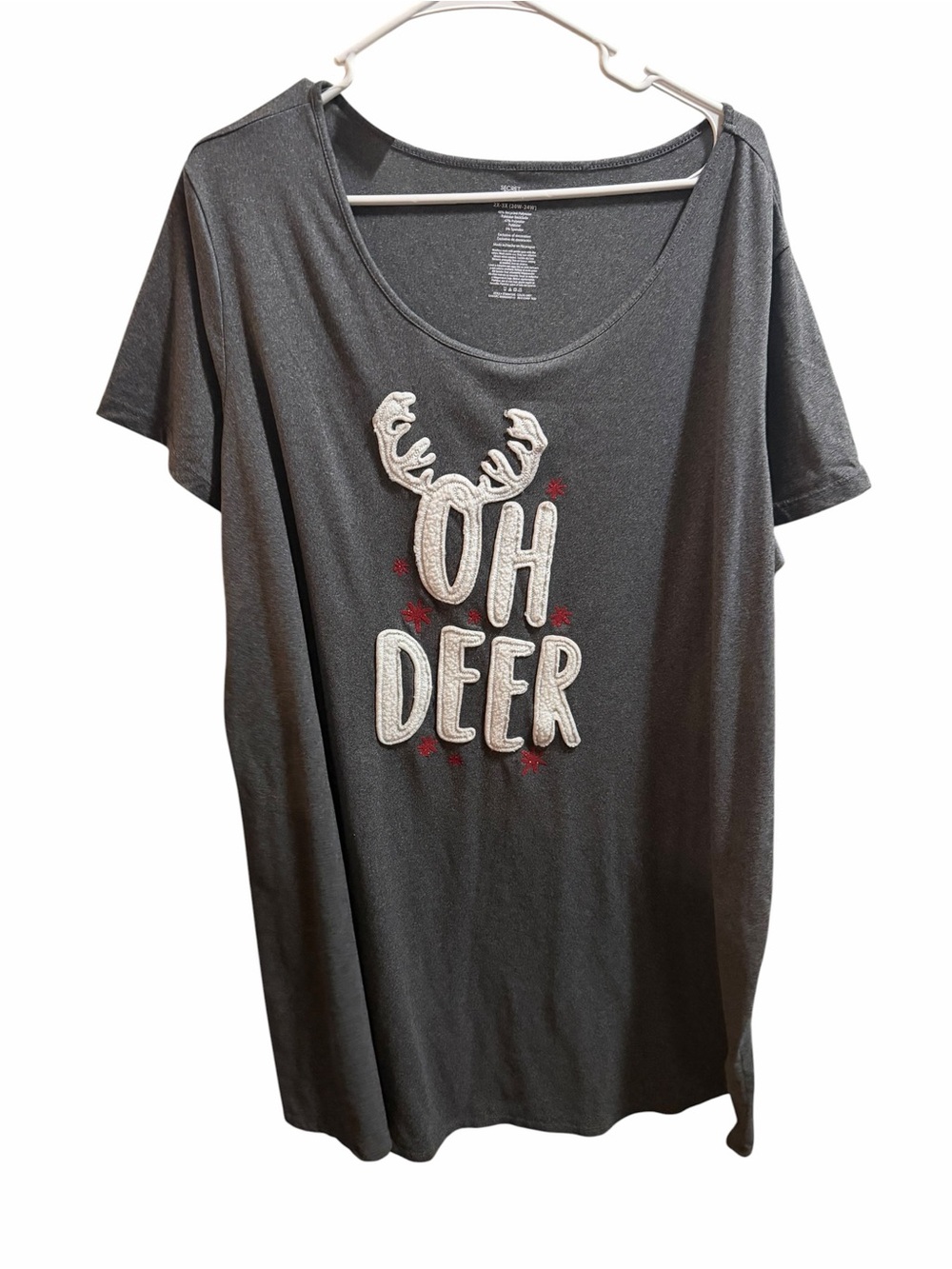 Secret Treasures Oh Deer Embroidered Sleep Shirt size 2X/3X
